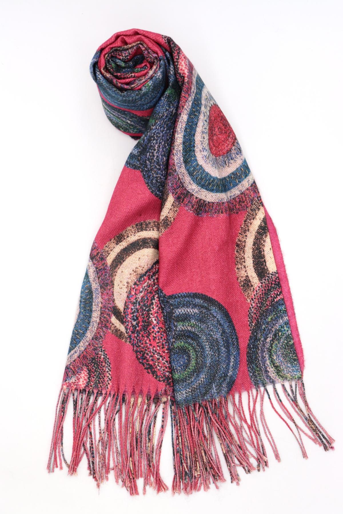 Aileen fuchsia print scarf