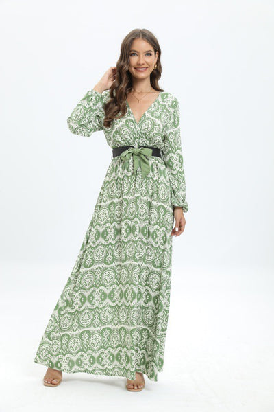 Elise Green Print Maxi Dress LAST ONE SIZE SMALL