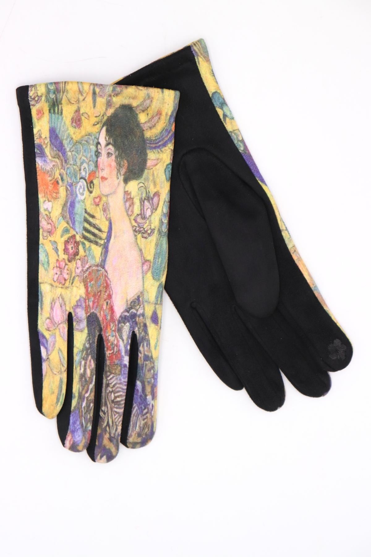 Fan print gloves