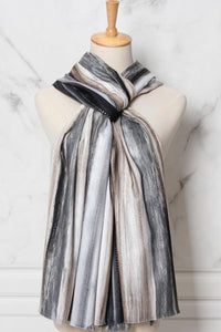 Hannah black and gold stripe scarf