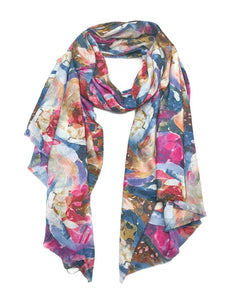 Heidi floral fuchsia scarf