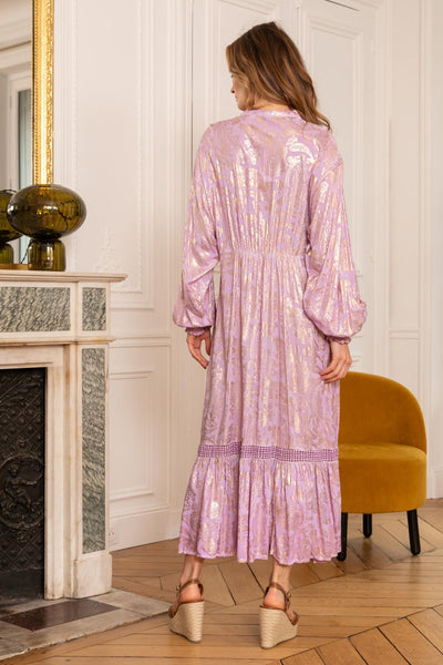 Kassandra violet midi dress