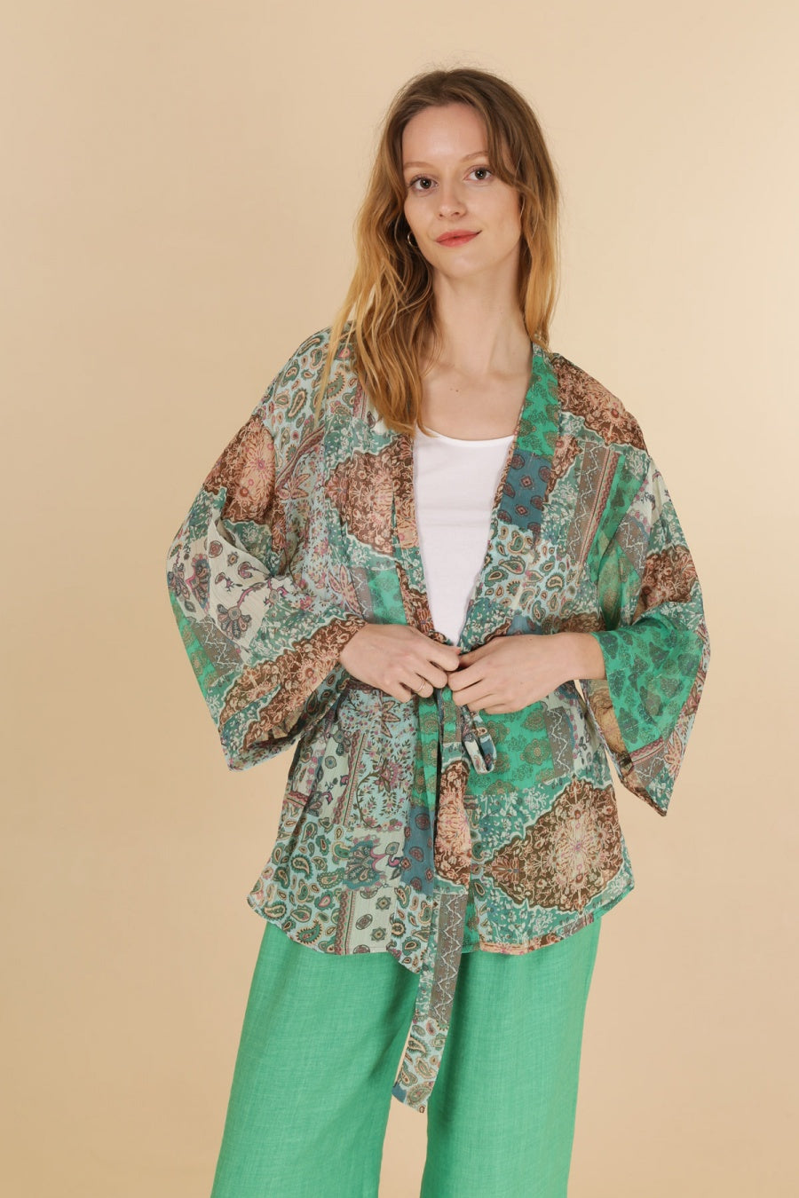 Margo short kimono green