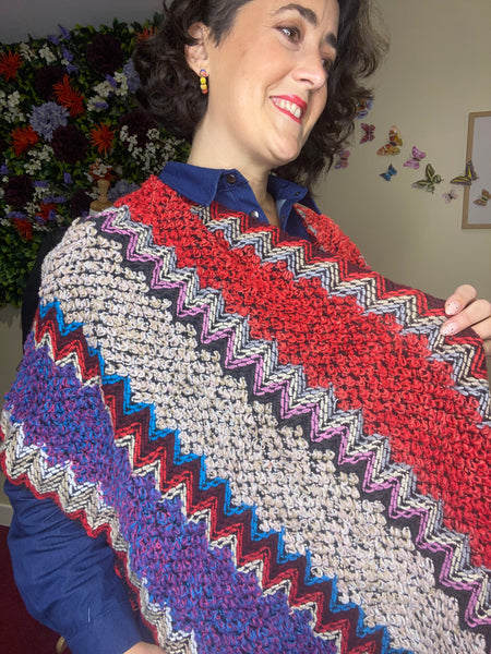 Mariele multi knit poncho