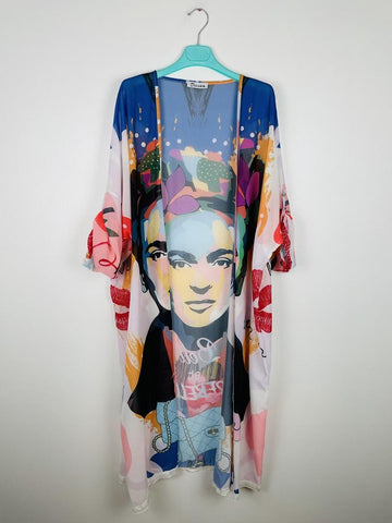 Melanie kimono bright Frida print (style 4)
