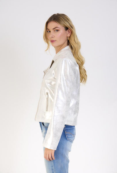 Paloma silver biker jacket