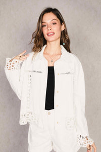 Presley white lace jacket