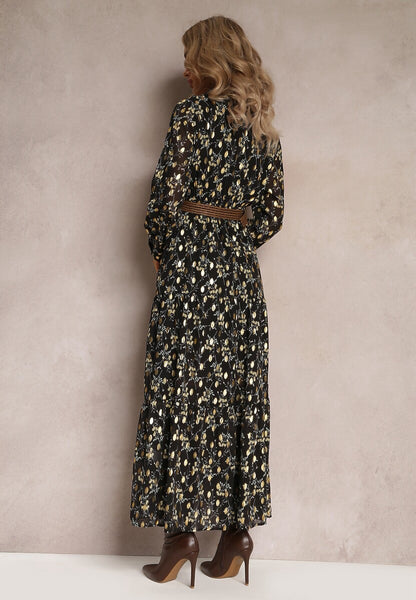Saoirse black and gold dress