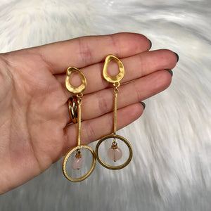 Alicia Gold & Pink Earring