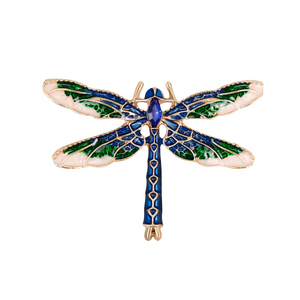 Anna Enamel Dragonfly Brooch