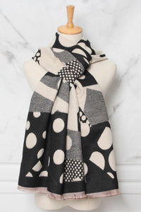 Annalise spots scarf black