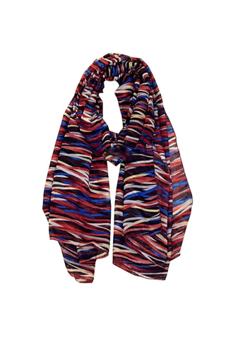 Arabelle burgundy multi print scarf