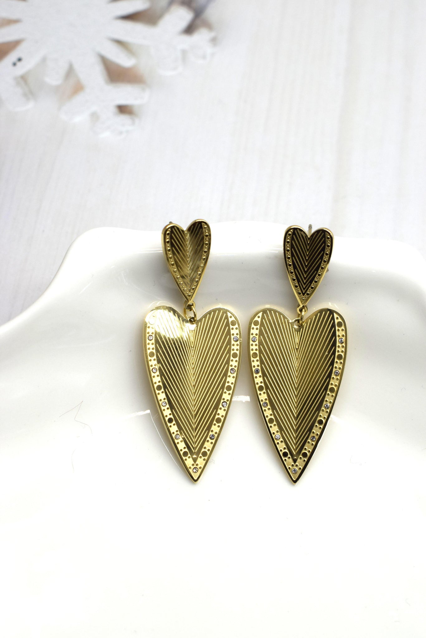 Ariella statement heart earrings
