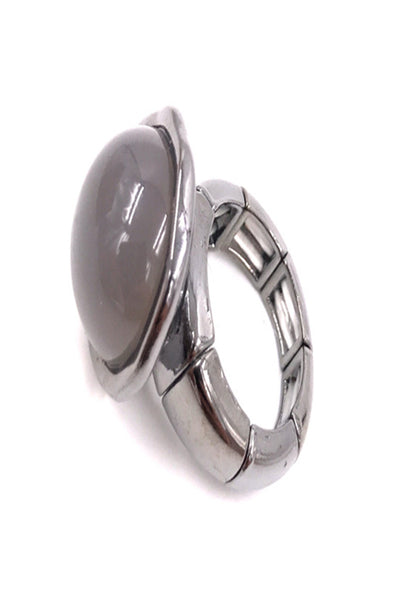 Beatrix Grey Round Stretch Ring