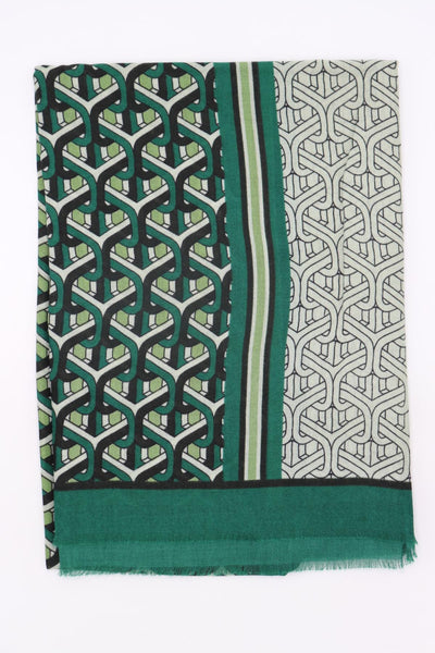 Blake green loop print scarf
