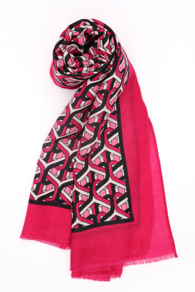 Blake pink loop print scarf