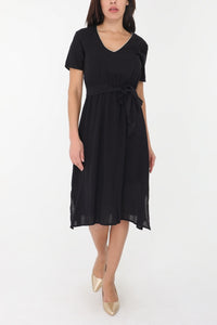 Blanche Black Dress with Lace Detail ONE SIZE 10 LEFT