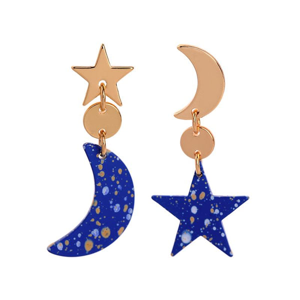 Morgan Blue Moon & Star Earring