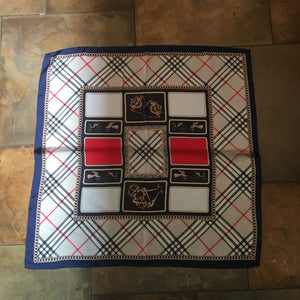 Burberry Style Silk Feel Square Scarf
