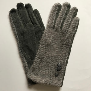 Charlotte Wool Mix Grey Gloves
