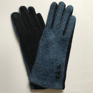 Charlotte Wool Mix Navy Gloves