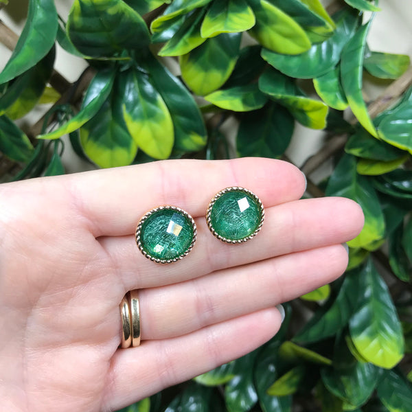 Darcy Green Disc Earring
