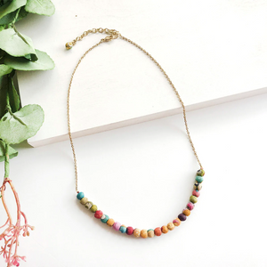 Delicate kantha necklace