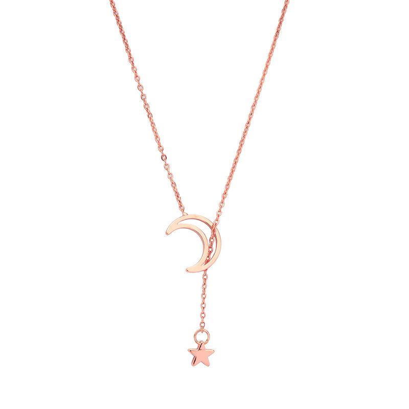 Dinah Moon and Star Lariat Necklace