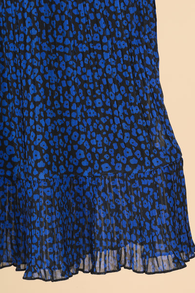 Elaina Blue Floral Print Skirt