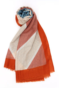 Elliot orange print scarf