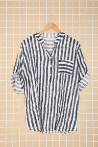 Emma Shirt Navy Stripe