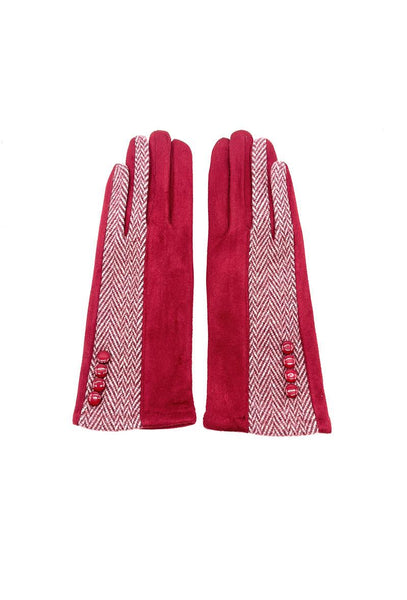 Evie burgundy gloves