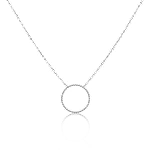 Fiona Single Hoop Steel Necklace