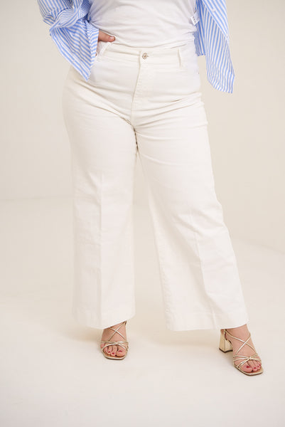 Frankie white cropped wide leg jeans ONLY SIZE 10 LEFT