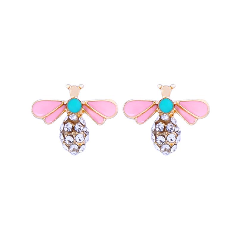 Hazel Bee Earring Pink and Mint