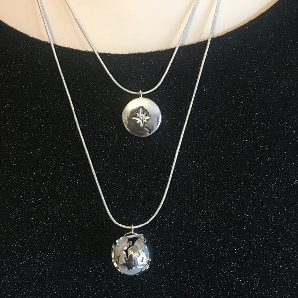 Globe Necklace Silver