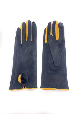 Janice Pom Touch Screen Gloves Black