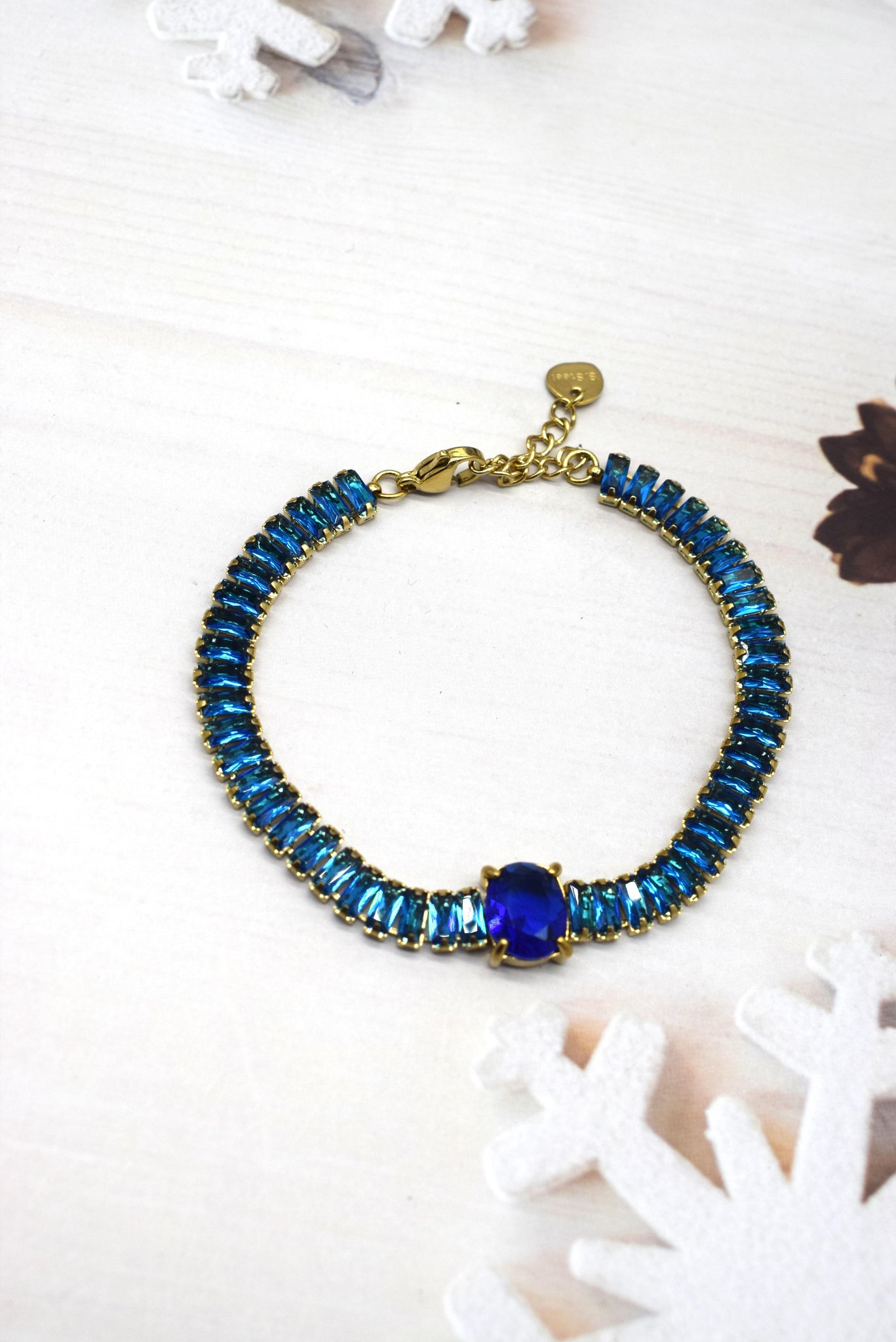 Jess blue gem bracelet