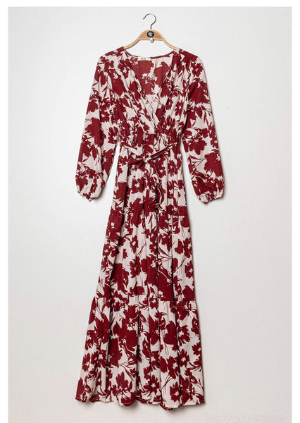 Jolie burgundy maxi dress ONLY SIZE SMALL LEFT