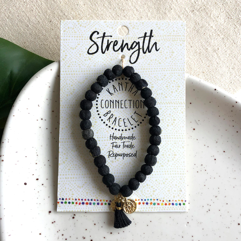 Kantha Connection Bracelet Strength Black