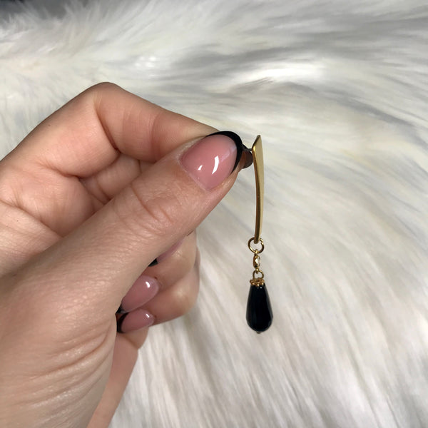 Kirsti Gold and Black Earring
