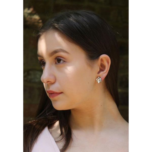 Clear Crystal Cluster Earring