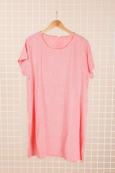 Lucy Short Sleeve Coral Tunic One Size UP TO UK20