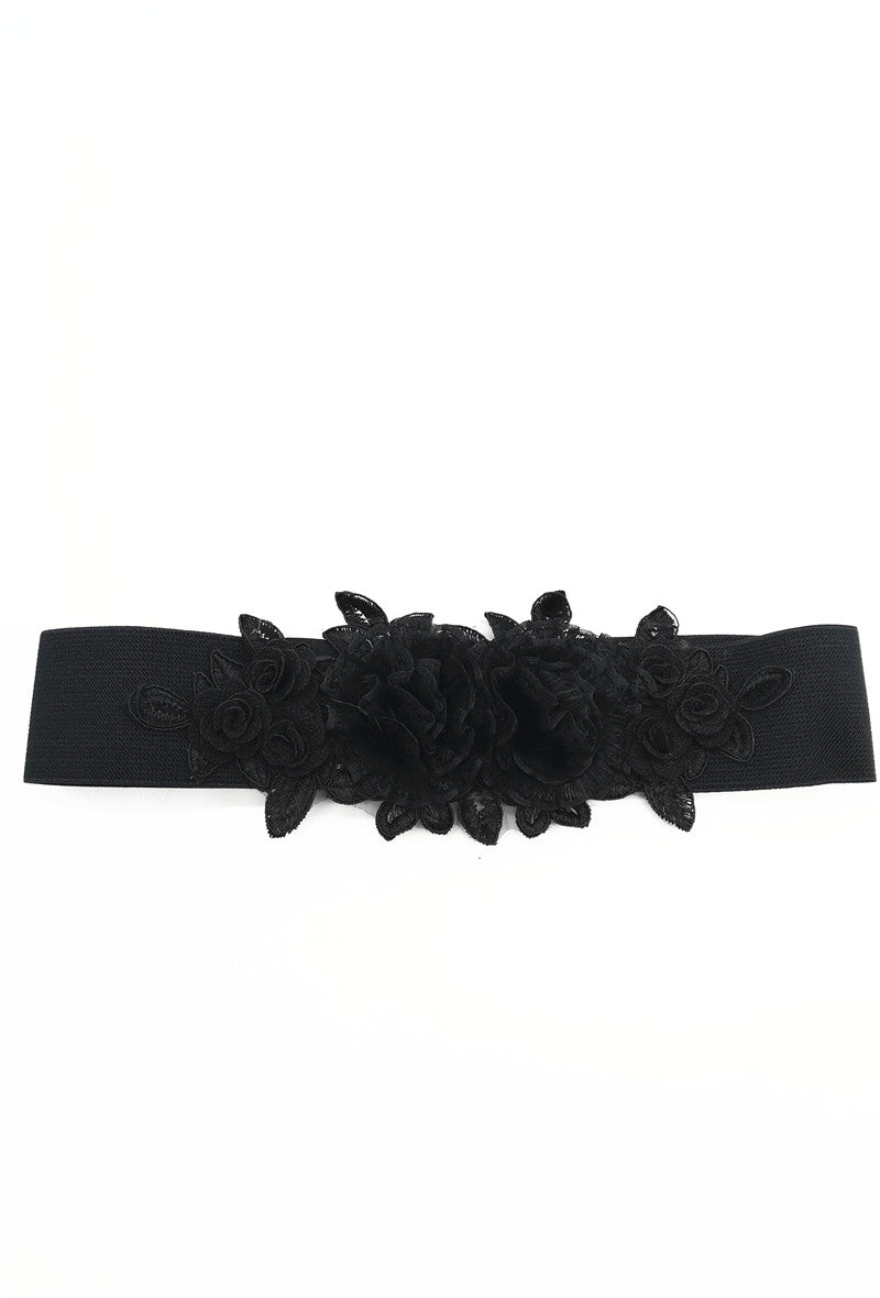 Maeve Embellished Black Belt