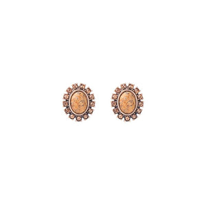 Oval Natural Stone Earring