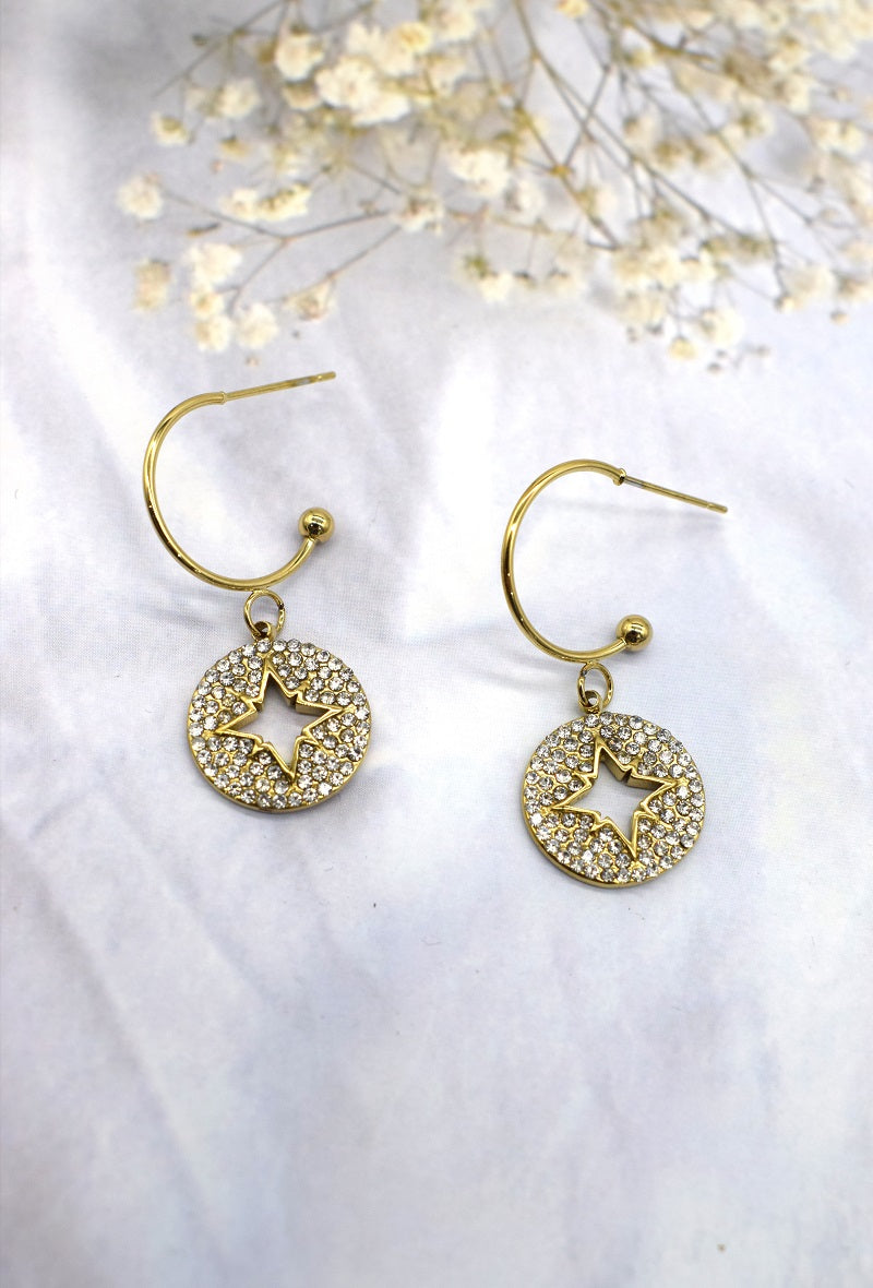 Paula Gold and Glitter Star Earrings