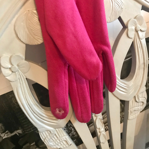 Fuchsia Pink Bow Detail Glove