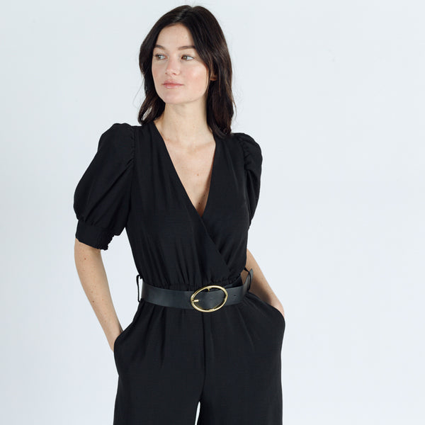Priya belted black jumpsuit ONLY SIZE SMALL LEFT