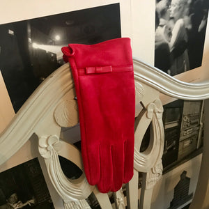 Red Bow Detail Glove
