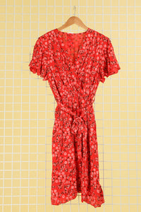 Ruth Wrap Dress Red